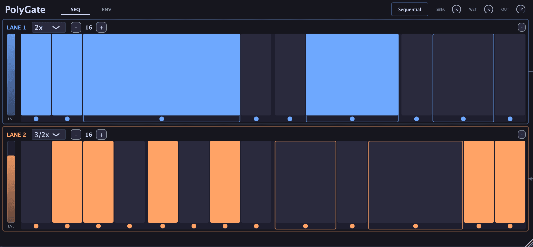 PolyGate sequencer interface